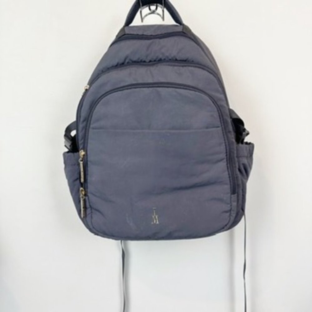 Isaac Mizrahi Gray Backpack Multi Pocket